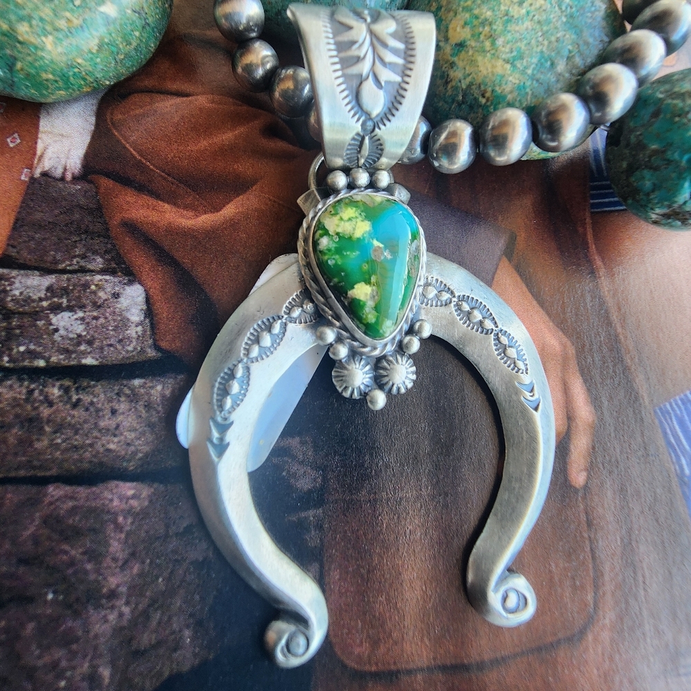 STERLING Silver Naja w/Sonoran Gold Pendant